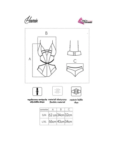 LIVCO CORSETTI FASHION - BODY HAWAIN LC 90665 NOIR