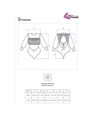 LIVCO CORSETTI FASHION - BODY DRIMINA LC90690 BLEU MARINE L/XL