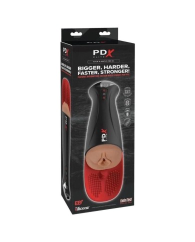 PDX ELITE - FAP-O-MATIC PRO XL, masturbateur vibrant automatique, marron, 34,9 cm
