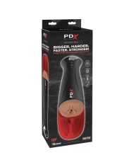 PDX ELITE - FAP-O-MATIC PRO XL, masturbateur vibrant automatique, marron, 34,9 cm