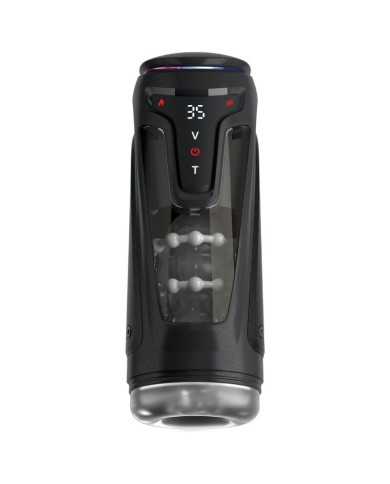 PDX ELITE - MOTO-BATOR PRO MASTURBATEUR À POUSSE AUTOMATIQUE VIBRANT ET CHAUFFANT 26,5 CM