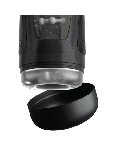 PDX ELITE - MOTO-BATOR PRO MASTURBATEUR À POUSSE AUTOMATIQUE VIBRANT ET CHAUFFANT 26,5 CM