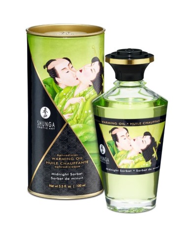 SHUNGA - HUILE DE MASSAGE À EFFET CHALEUR SAVEUR SORBT DE MINUIT 100 ML