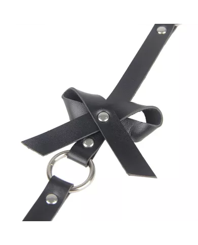 SUBBLIME - HARNAIS DE JAMBE CHAÃŽNE CUIR NOIR TAILLE UNIQUE SUBBLIME - HARNAIS DE JAMBE CHAÃŽNE CUIR NOIR TAILLE UNIQUE