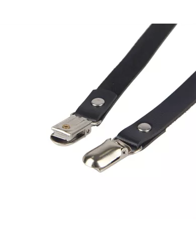 SUBBLIME - HARNAIS DE JAMBE CHAÃŽNE CUIR NOIR TAILLE UNIQUE SUBBLIME - HARNAIS DE JAMBE CHAÃŽNE CUIR NOIR TAILLE UNIQUE