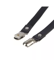 SUBBLIME - HARNAIS DE JAMBE CHAÎNE CUIR NOIR TAILLE UNIQUE