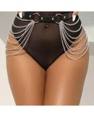 SUBBLIME - CHAÎNE CUIR CEINTURE NOIRE TAILLE UNIQUE SUBBLIME - CHAÎNE CUIR CEINTURE NOIRE TAILLE UNIQUE
