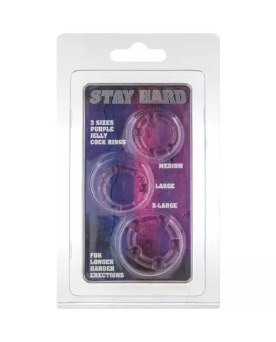 SEVEN CREATIONS - ENSEMBLE DE TROIS ANNEAUX PÉNIS LILAS