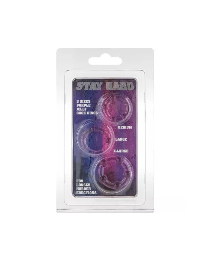 SEVEN CREATIONS - ENSEMBLE DE TROIS ANNEAUX PÉNIS LILAS SEVEN CREATIONS - ENSEMBLE DE TROIS ANNEAUX PÉNIS LILAS