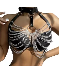 SUBBLIME - HARNAIS POITRINE AVEC GRANDES CHAÎNE S  ANNEAUX TAILLE UNIQUE SUBBLIME - HARNAIS POITRINE AVEC GRANDES CHAÎNE S  ANNEAUX TAILLE UNIQUE