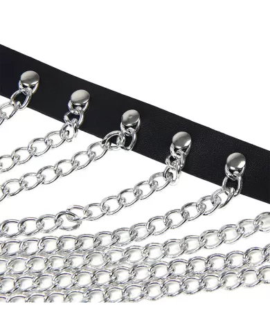 SUBBLIME - HARNAIS POITRINE AVEC GRANDES CHAÃŽNE S  ANNEAUX TAILLE UNIQUE SUBBLIME - HARNAIS POITRINE AVEC GRANDES CHAÃŽNE S  ANNEAUX TAILLE UNIQUE