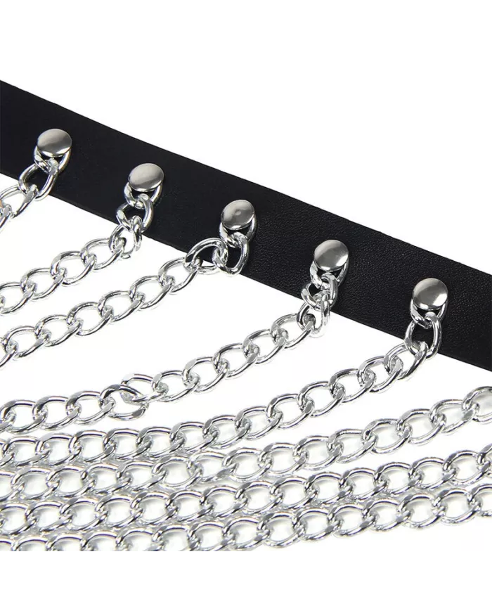 SUBBLIME - HARNAIS POITRINE AVEC GRANDES CHAÎNE S  ANNEAUX TAILLE UNIQUE SUBBLIME - HARNAIS POITRINE AVEC GRANDES CHAÎNE S  ANNEAUX TAILLE UNIQUE