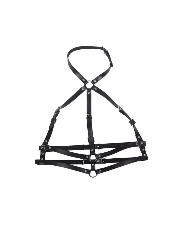 SUBBLIME - HARNAIS POITRINE ANNEAU CUIR NOIR TAILLE UNIQUE SUBBLIME - HARNAIS POITRINE ANNEAU CUIR NOIR TAILLE UNIQUE