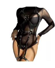 SUBBLIME - HARNAIS COMPLET AVEC BOUCLES EN CUIR NOIR TAILLE UNIQUE SUBBLIME - HARNAIS COMPLET AVEC BOUCLES EN CUIR NOIR TAILLE UNIQUE