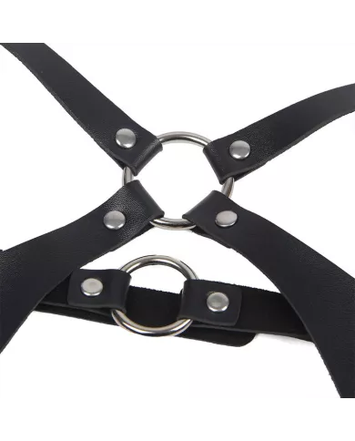 SUBBLIME - HARNAIS COMPLET AVEC BOUCLES EN CUIR NOIR TAILLE UNIQUE SUBBLIME - HARNAIS COMPLET AVEC BOUCLES EN CUIR NOIR TAILLE UNIQUE