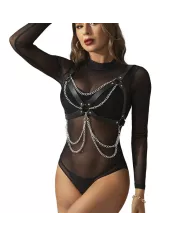 SUBBLIME - SOUTIEN-GORGE HARNAIS AVEC CHAÎNE DÉTAIL TAILLE UNIQUE SUBBLIME - SOUTIEN-GORGE HARNAIS AVEC CHAÎNE DÉTAIL TAILLE UNIQUE