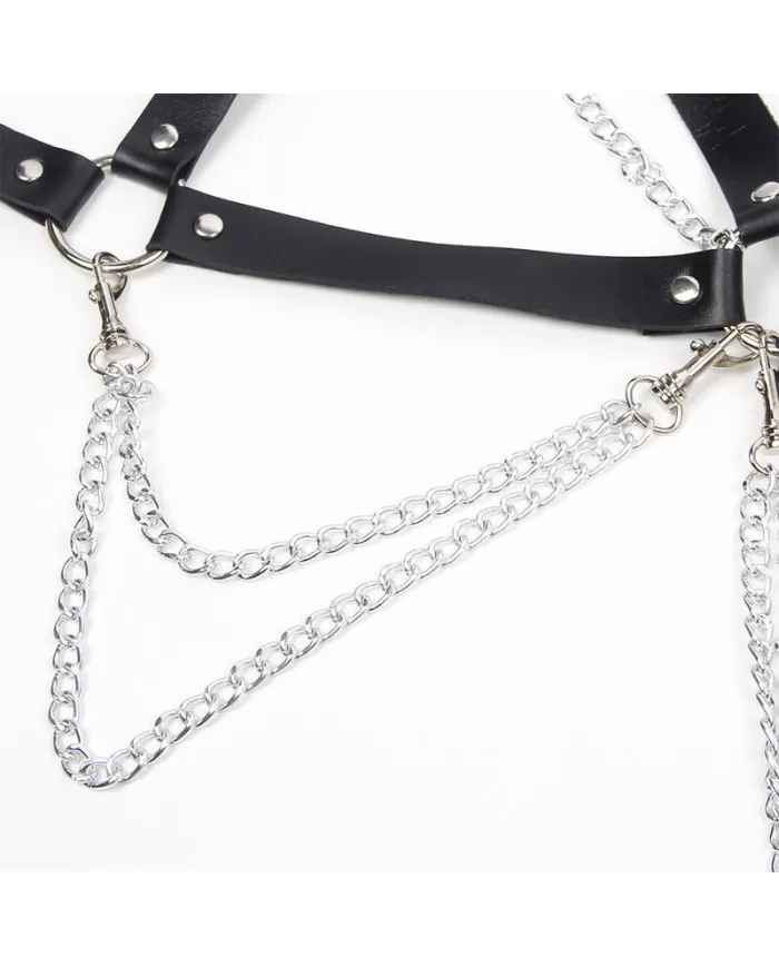 SUBBLIME - SOUTIEN-GORGE HARNAIS AVEC CHAÎNE DÉTAIL TAILLE UNIQUE SUBBLIME - SOUTIEN-GORGE HARNAIS AVEC CHAÎNE DÉTAIL TAILLE UNIQUE