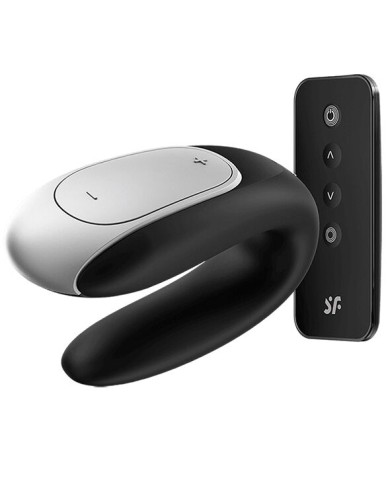 SATISFYER - VIBRATEUR PARTENAIRE DOUBLE FUN NOIR