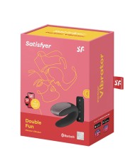 SATISFYER - VIBRATEUR PARTENAIRE DOUBLE FUN NOIR