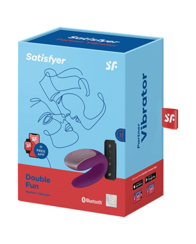 SATISFYER - VIBRATEUR PARTENAIRE DOUBLE FUN VIOLET