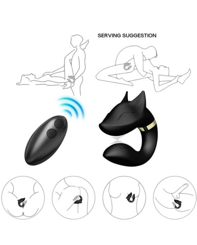 ARMONY - VIBRATEUR FOX POUR COUPLES TÉLÉCOMMANDE NOIR