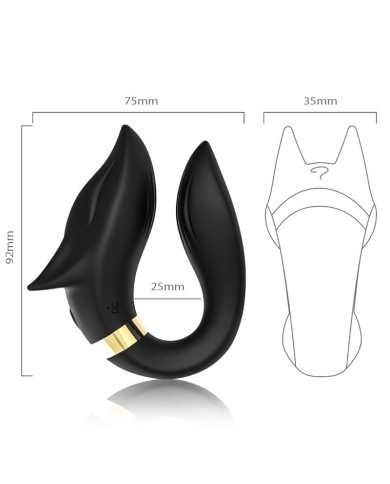 ARMONY - VIBRATEUR FOX POUR COUPLES TÉLÉCOMMANDE NOIR