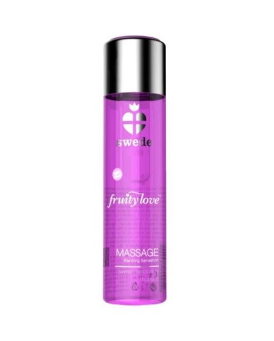 SWEDE - FRUITY LOVE EFFET RÉCHAUFFANT HUILE DE MASSAGE FRAMBOISE ROSE ET RHUBARBE 60 ML