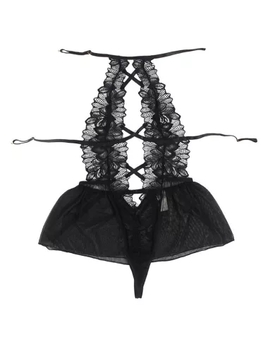 SUBBLIME - TEDDY HALTER NECK DOS NU DENTELLE NOIR S/M