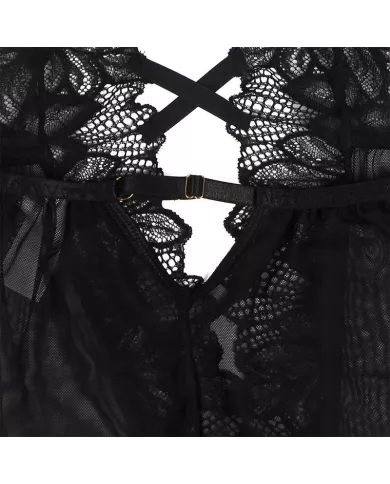 SUBBLIME - TEDDY HALTER NECK DOS NU DENTELLE NOIR L/XL