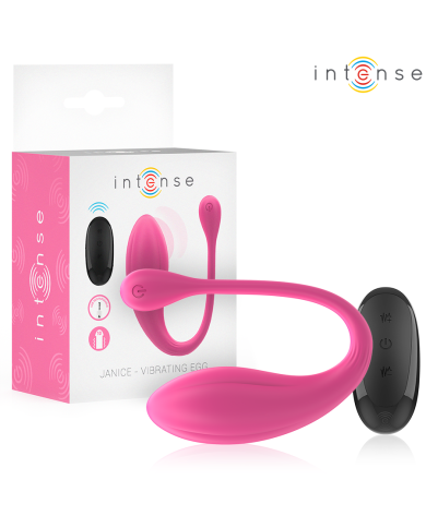 INTENSE - JANICE U VIBRATEUR DOUBLE STIMULATION 10 VIBRATIONS ROSE TÉLÉCOMMANDE