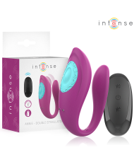 INTENSE - ANNIE VIBRATEUR ET STIMULATEUR EN U VIOLET TÉLÉCOMMANDE