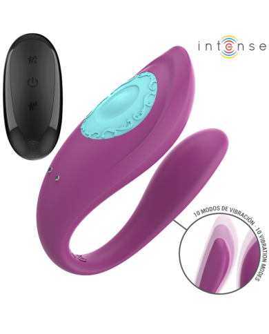 INTENSE - ANNIE VIBRATEUR ET STIMULATEUR EN U VIOLET TÉLÉCOMMANDE