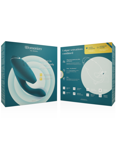 WOMANIZER - DUO 2 STIMULATOR BLEU PÉTROLE