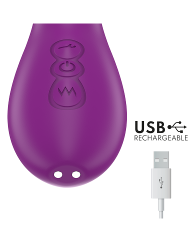 INTENSE - ATENEO VIBRATEUR MULTIFONCTION RECHARGEABLE 7 VIBRATIONS AVEC LANGUE OSCILLANTE ET ASPIRATION VIOLETTE
