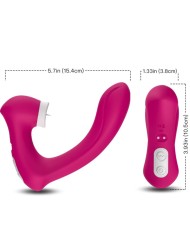 ARMONY - SECRETKISS LÉCHAGE DE CLIT VIBRANT ET VIBRATEUR FUCHSIA COURBÉ