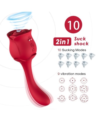 ARMONY - ROSELOVER SUCCION ET STIMULATEUR DE CLITORIS ROUGE