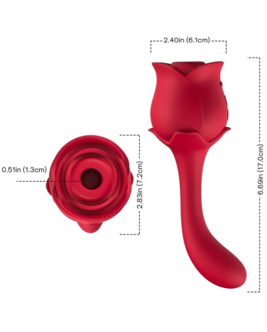 ARMONY - ROSELOVER SUCCION ET STIMULATEUR DE CLITORIS ROUGE