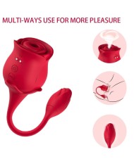 ARMONY - ASPIRATEUR ET VIBRATEUR DE CLITORIS ROSE 10 MODES ROUGE