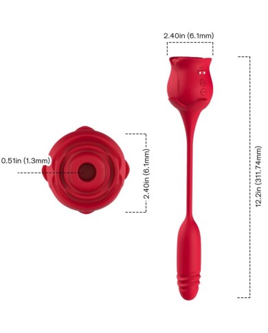 ARMONY - ROSEKNIGTH ASPIRATEUR DE CLITORIS ET VIBRATEUR ROUGE