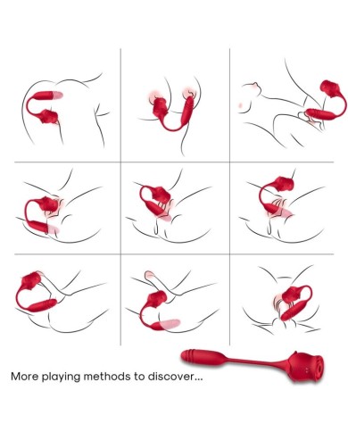 ARMONY - ROSEKNIGTH ASPIRATEUR DE CLITORIS ET VIBRATEUR ROUGE