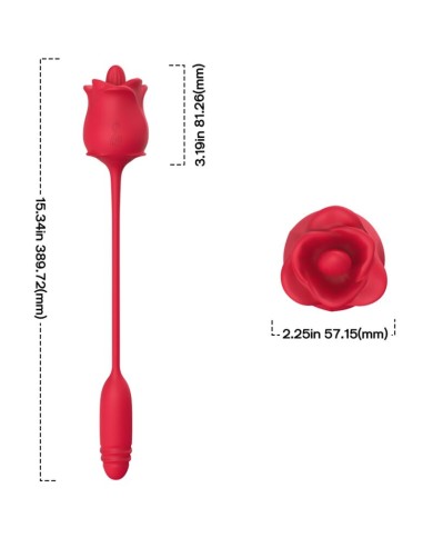 ARMONY - 3-EN-1 ROSE, STIMULATEUR, ASPIRATION ET UP&DOWN AVEC QUEUE ROUGE