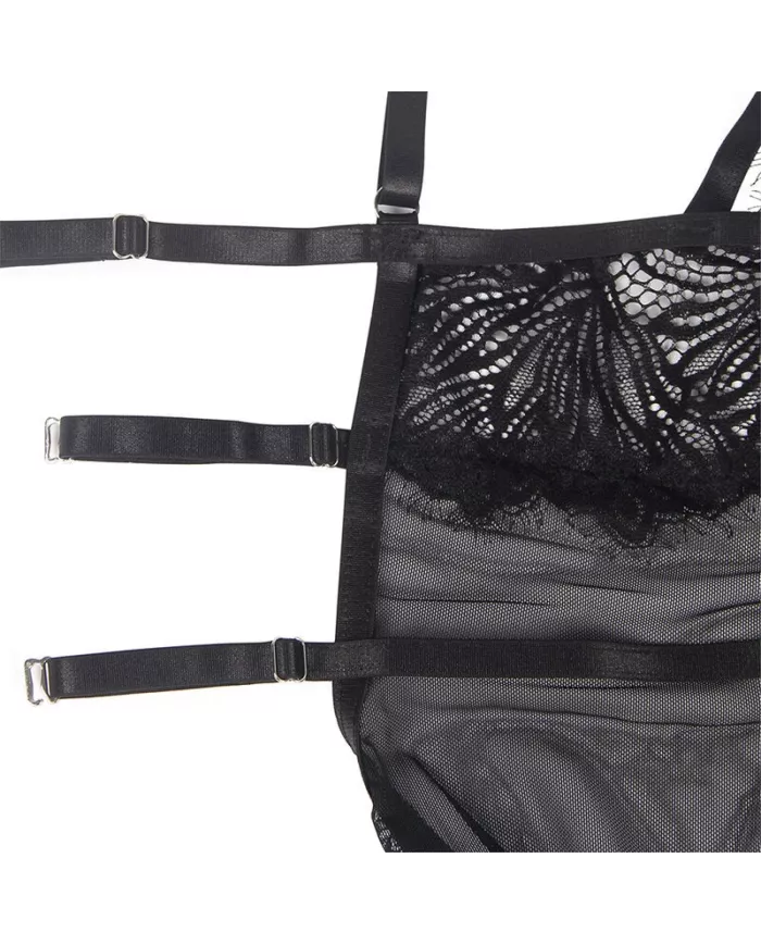 SUBBLIME - BABYDOLL  BRETELLES EN DENTELLE RÉGLABLES NOIR S/M
