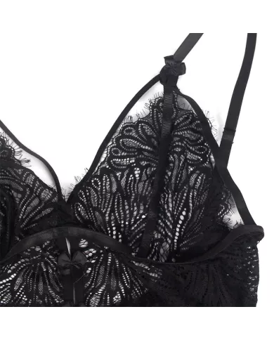 SUBBLIME - BABYDOLL  BRETELLES EN DENTELLE RÉGLABLES NOIR S/M