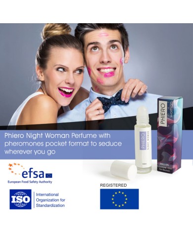 500 COSMETICS - PHIERO NIGHT WOMAN. PARFUM AUX PHÉROMONES EN FORMAT ROLL-ON POUR FEMME