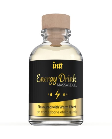 INTT MASSAGE & ORAL SEX - GEL DE MASSAGE A L''ENERGIE AROMATISEE CA BOISSON ET EFFET CHAUFFANT