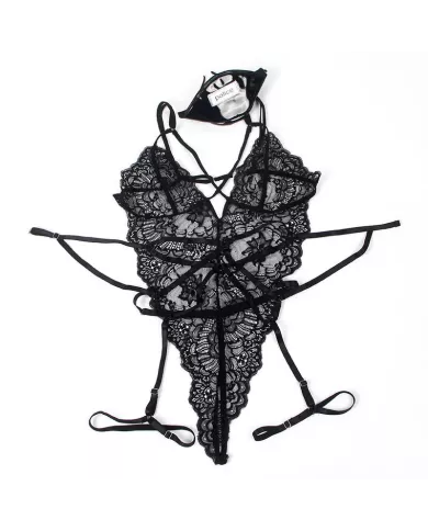 SUBBLIME - COSTUME DE POLICE CORPS EN DENTELLE NOIR S/M SUBBLIME - COSTUME DE POLICE CORPS EN DENTELLE NOIR S/M