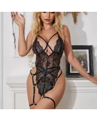 SUBBLIME - COSTUME DE POLICE CORPS EN DENTELLE NOIR L/XL SUBBLIME - COSTUME DE POLICE CORPS EN DENTELLE NOIR L/XL