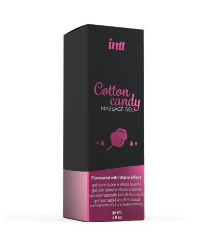 INTT MASSAGE & ORAL SEX - GEL DE MASSAGE SAVEUR COTTON BABE À PAPA ET EFFET CHAUFFANT