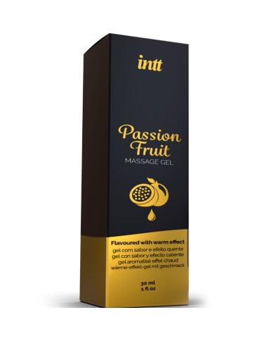 INTT MASSAGE & ORAL SEX - GEL DE MASSAGE SAVEUR FRUIT DE LA PASSION AVEC EFFET CHALEUR