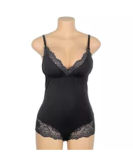 SUBBLIME - TEDDY DÉTAIL DENTELLE FLORALE NOIR L/XL